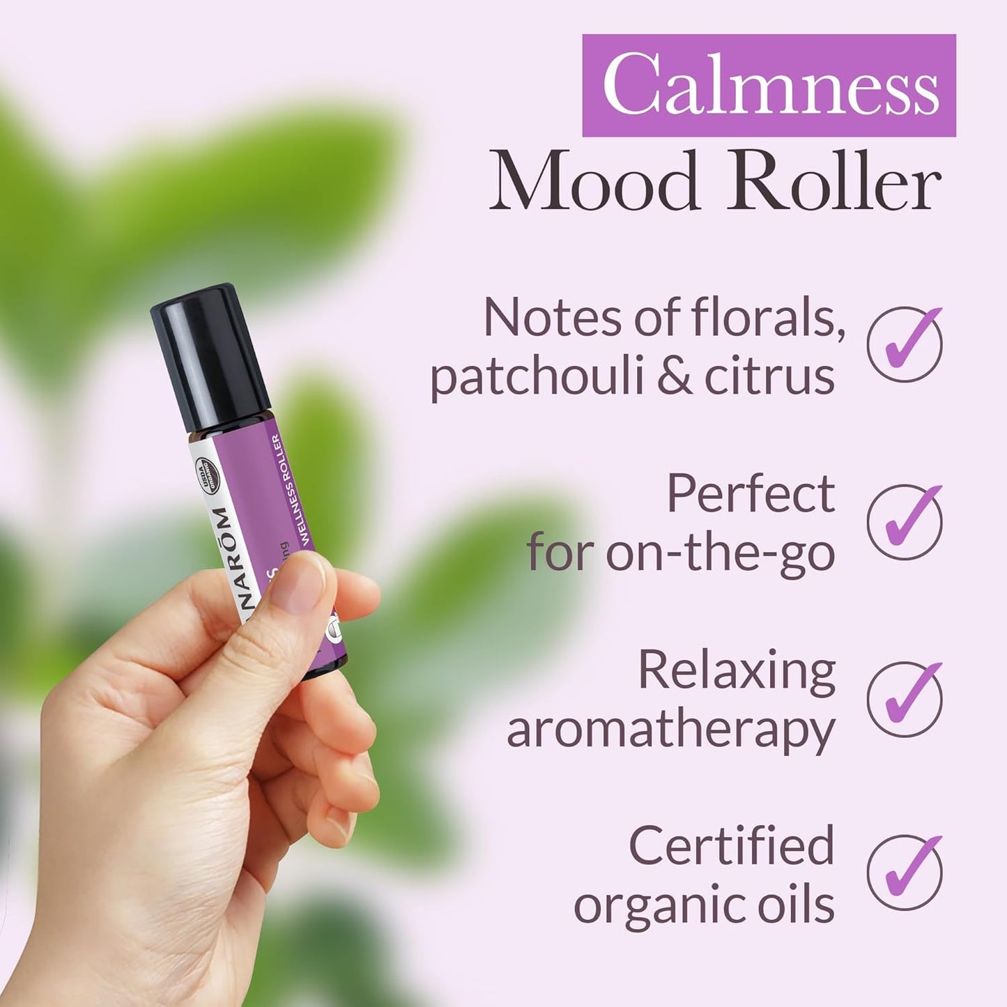 Pranarom - Calmness Mood Roller Wellness Blend 8ml - Aromatherapy for Relaxation - Certified Organic Ingredients - Convenient Roller Application - Cruelty-Free and Pure