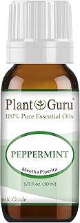Peppermint Essential Oil 10 ml 100% Pure Undiluted Therapeutic Grade Extract of Mentha Piperita, Great for Aromatherapy Diffuser, Skin Body and Hair