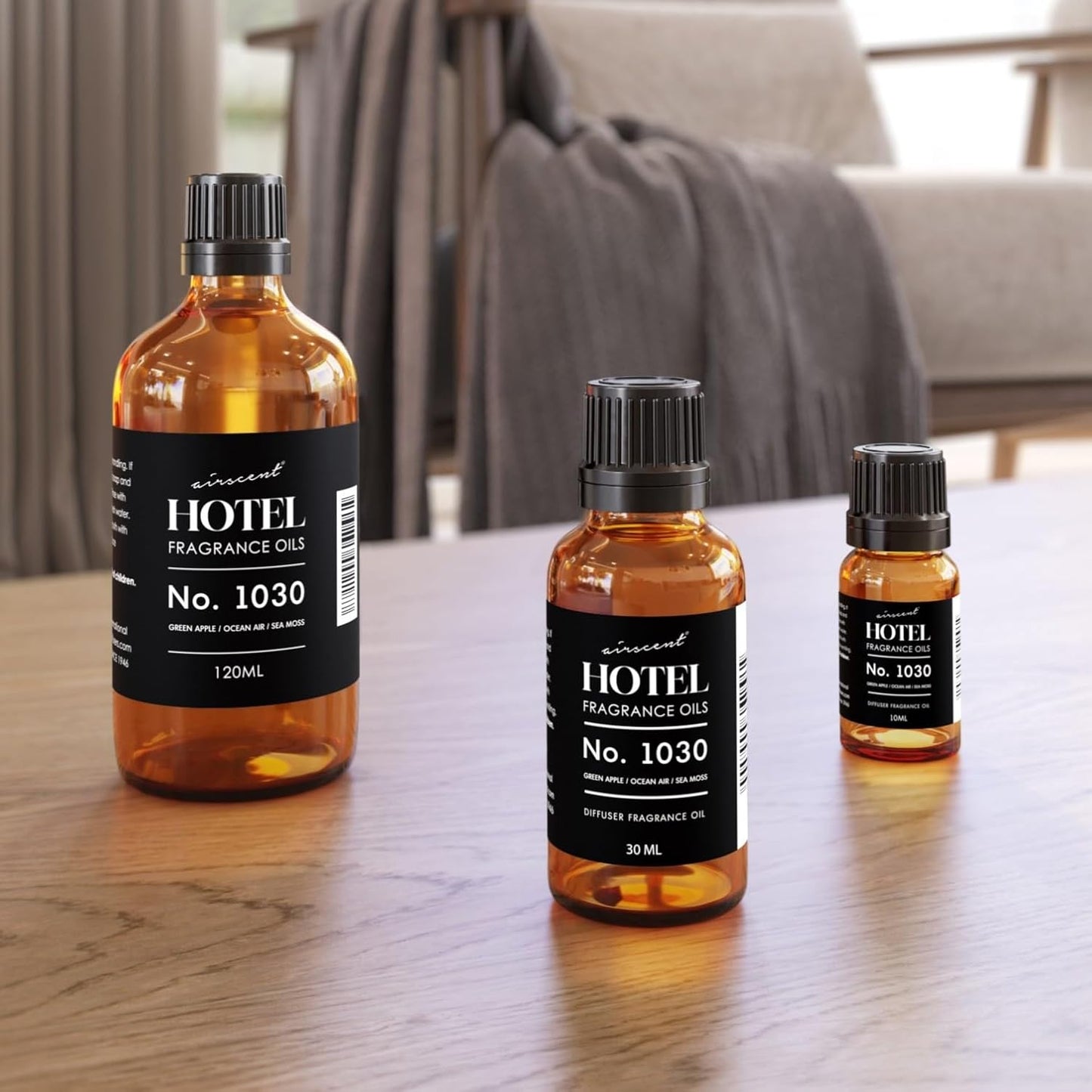 AirScent Hotel Diffuser Oil No. 1030 Inspired by The Beach House Hotel Scent - Fragrance Oil for Ultrasonic and Waterless Diffusers and Crafting - 10 mL, 0.34 fl oz Glass Bottle with Dropper