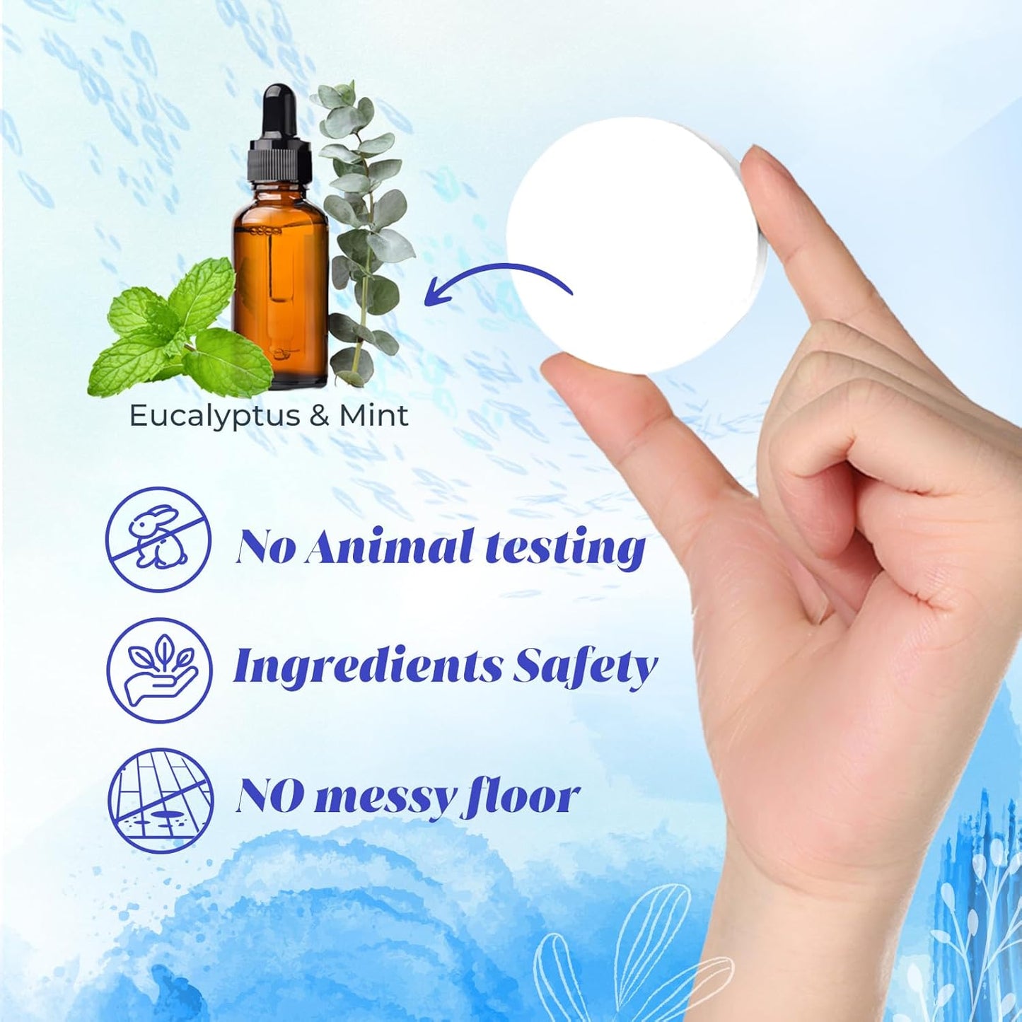 Shower Steamers Aromatherapy 8 Pack, Menthol & Eucalyptus Shower Bombs with Natural Essential Oils, Quick Relief Nasal Congestion, Relaxation & Self Care Gifts for Women & Men