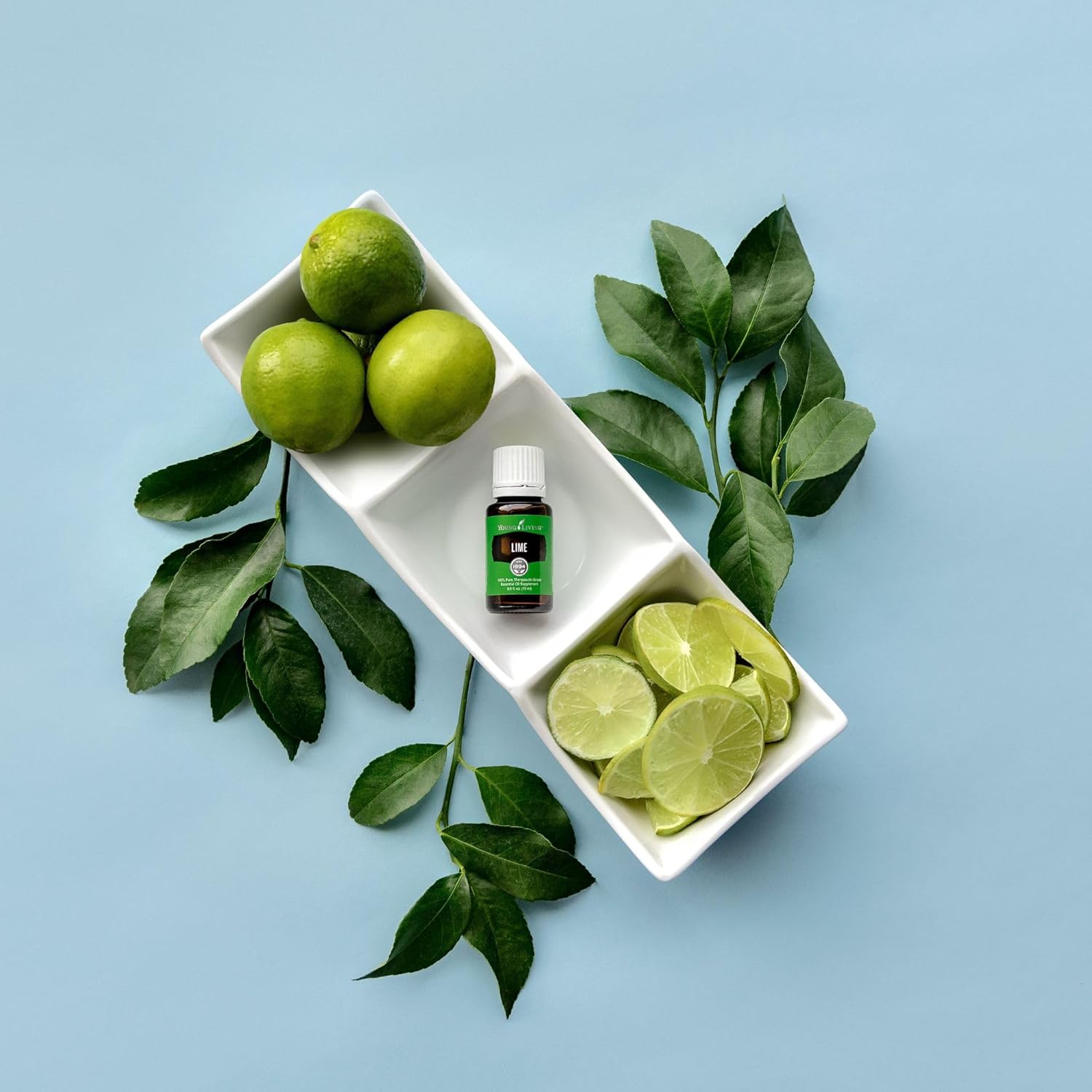Young Living Lime Essential Oil 15 ml | Bright Citrus Aroma for Diffusers, Massage & Aromatherapy | Cold Pressed Lime Peel Botanical Oil | Fresh Zesty Fragrance | Seed to Seal Quality