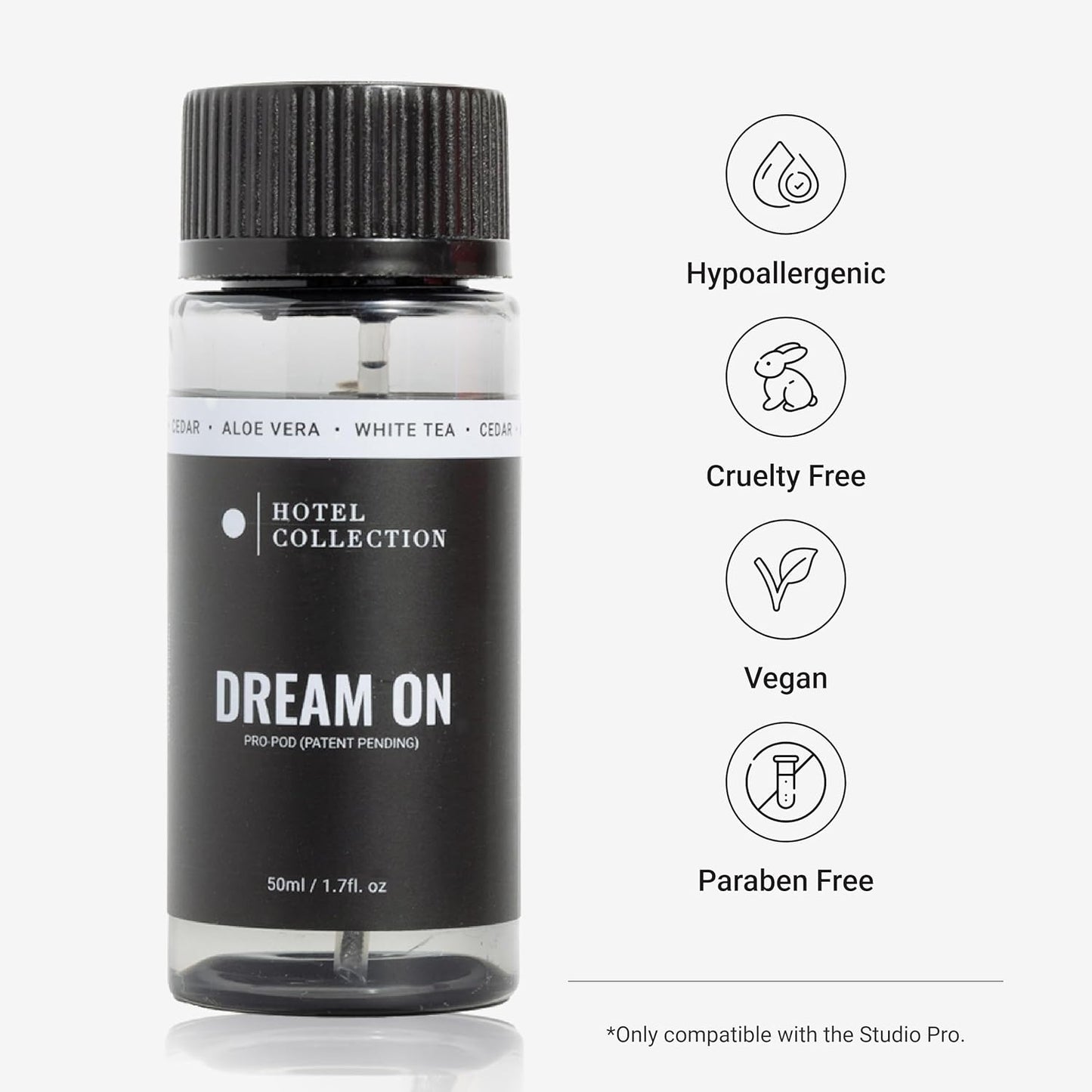 Hotel Collection Diffuser Oil-Dream On Pro-Pod-Aromatherapy Essential Fragrance-Luxury Hotel Inspired-White Tea, Cedarwood & Amber-50ML 1.7 Fl oz