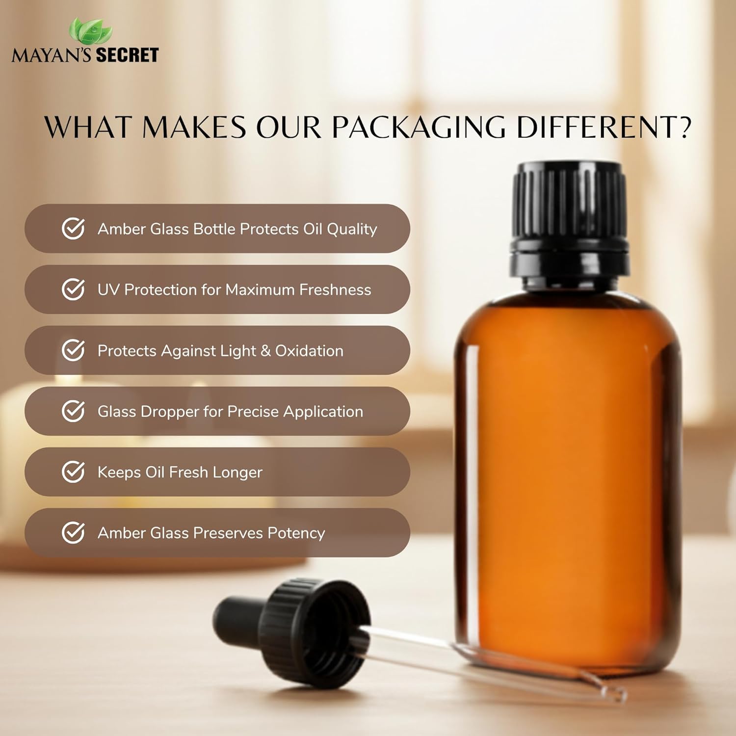 Mayan's Secret - 100% Organic Sweet Almond Oil for Skin Hair, Face - Cold Pressed Pure Almond Essential Oil (4 fl. oz.)
