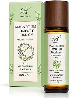 Migraine Relief Roll-On for Headache Relief with Magnesium & Arnica – Peppermint, Lavender & Eucalyptus Essential Oils – Cooling Aromatherapy Oil for Stress, Tension & Sinus Support – 10ml