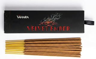 Premium VAHARA Velvet Ember Incense Sticks | Natural Hand-Rolled Masala Incense | Spicy Woody Floral Fragrance | for Meditation, Relaxation & Home Rituals | 100g