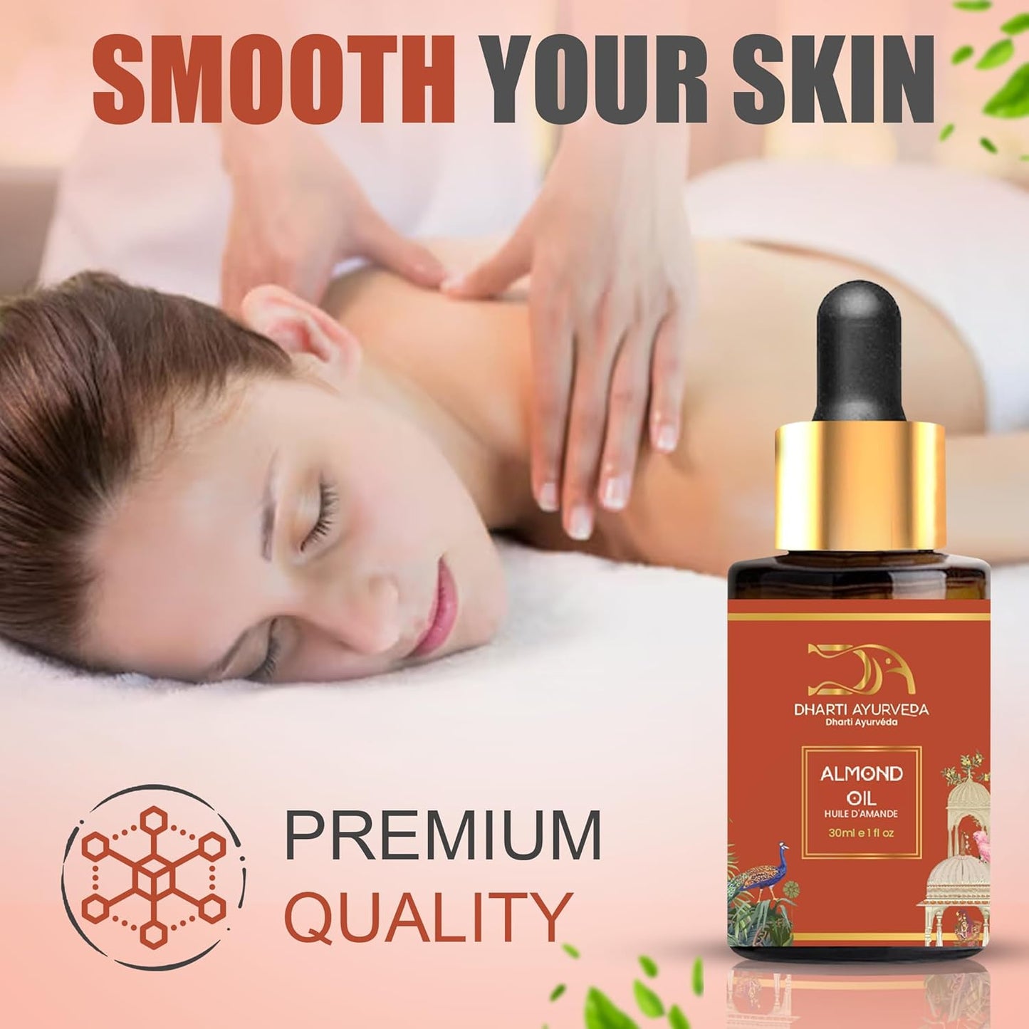 Almond Essential Oil with Dropper - 100% Pure Natural Undiluted and Plant Based - Premium Grade Aromatherapy for Skin & Hair Care, and Massage - 30ml (30, Almond)