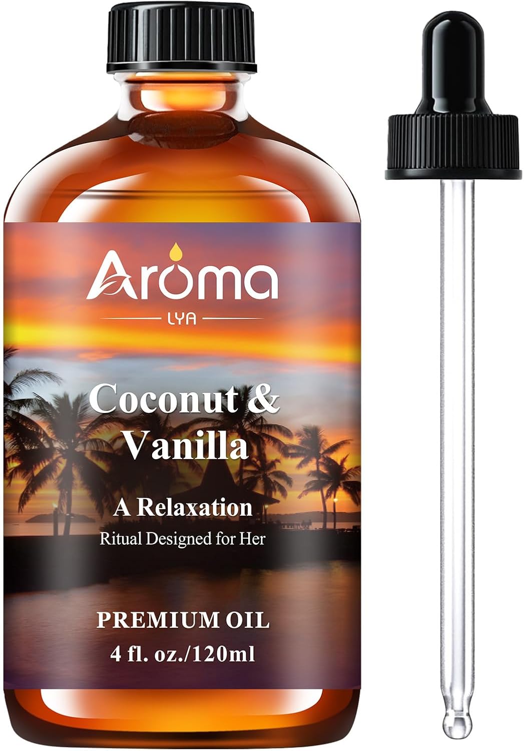 Coconut Vanilla Fragrance Oil, 4 Fl Oz | Scented Oil for Home Diffusers, Aromatherapy, DIY Soap
