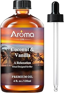 Coconut Vanilla Fragrance Oil, 4 Fl Oz | Scented Oil for Home Diffusers, Aromatherapy, DIY Soap
