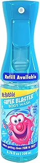 Mr. Bubble Super Blaster Body Wash, Blue Raspberry Blast Scent, Fun Body Wash Sprayer for Kids Shower and Bath, 6.76 fl oz