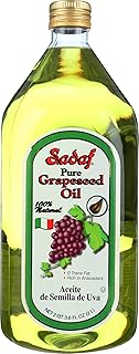 Sadaf Pure Grapeseed Oil - Grape Seed Oil for Cooking & Baking - Healthy Cooking Oil - High Smoking Point - Italian Cuisine - Kosher & Natural - 2L Bottle