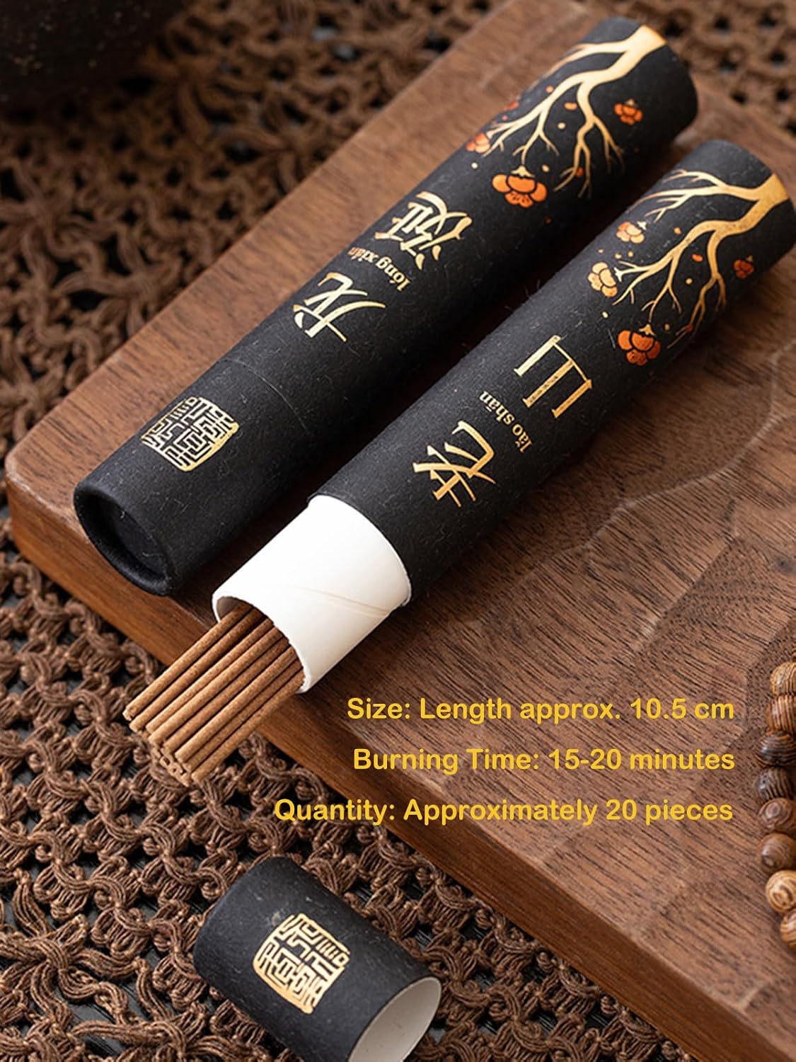 Premium Stick Incense Set– Rich Sandalwood&Nha Trang Agarwood Scent Deep Woody Aroma Ideal for Meditation Yoga Relaxation Home Office Calming and Cleansing Fragrance–90 Sticks Total