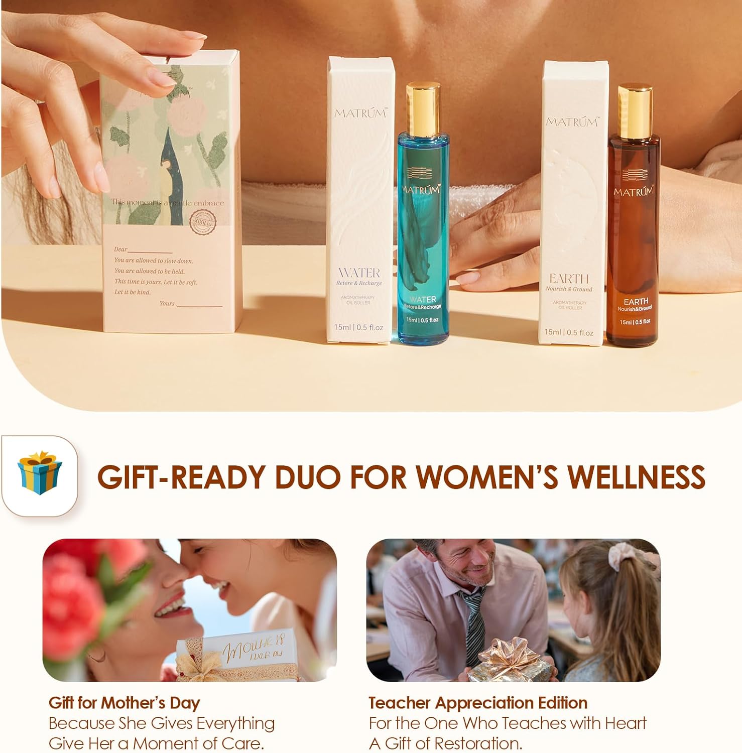 MATRUM Massage Oil Roll On Five Element (Water + Earth)