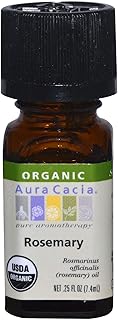 Aura Cacia Aromatherapy Rosemary Essential Oil Organic 0.25 Oz. Bottle