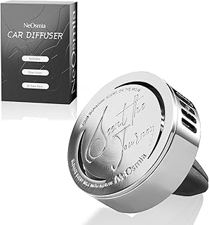 Car Air Freshener Vent Clip, 5 Pack Refills, Essential Oil Car Diffuser (1 Metal Clip + 5 Fragrance Pads), Long Lasting 80 Days, Easy to Clip on Vent,Gardenia Jasmine