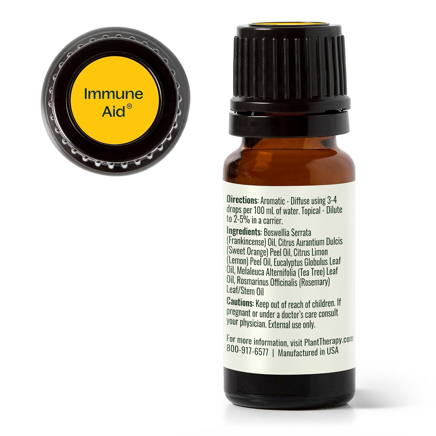 Plant Therapy Immune Aid Essential Oil Blend 10 mL (1/3 oz) 100% Pure, Undiluted, Natural Aromatherapy, Natural Immune Support, Fresh Scent