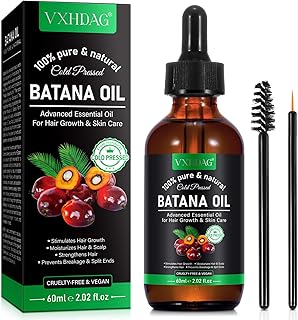 Batana Oil - 100% Pure & Natural from Honduras for Hair Growth, Eliminates Split Ends, Enhances Radiance & Nourishment for All Hair Types, 2.02 fl oz