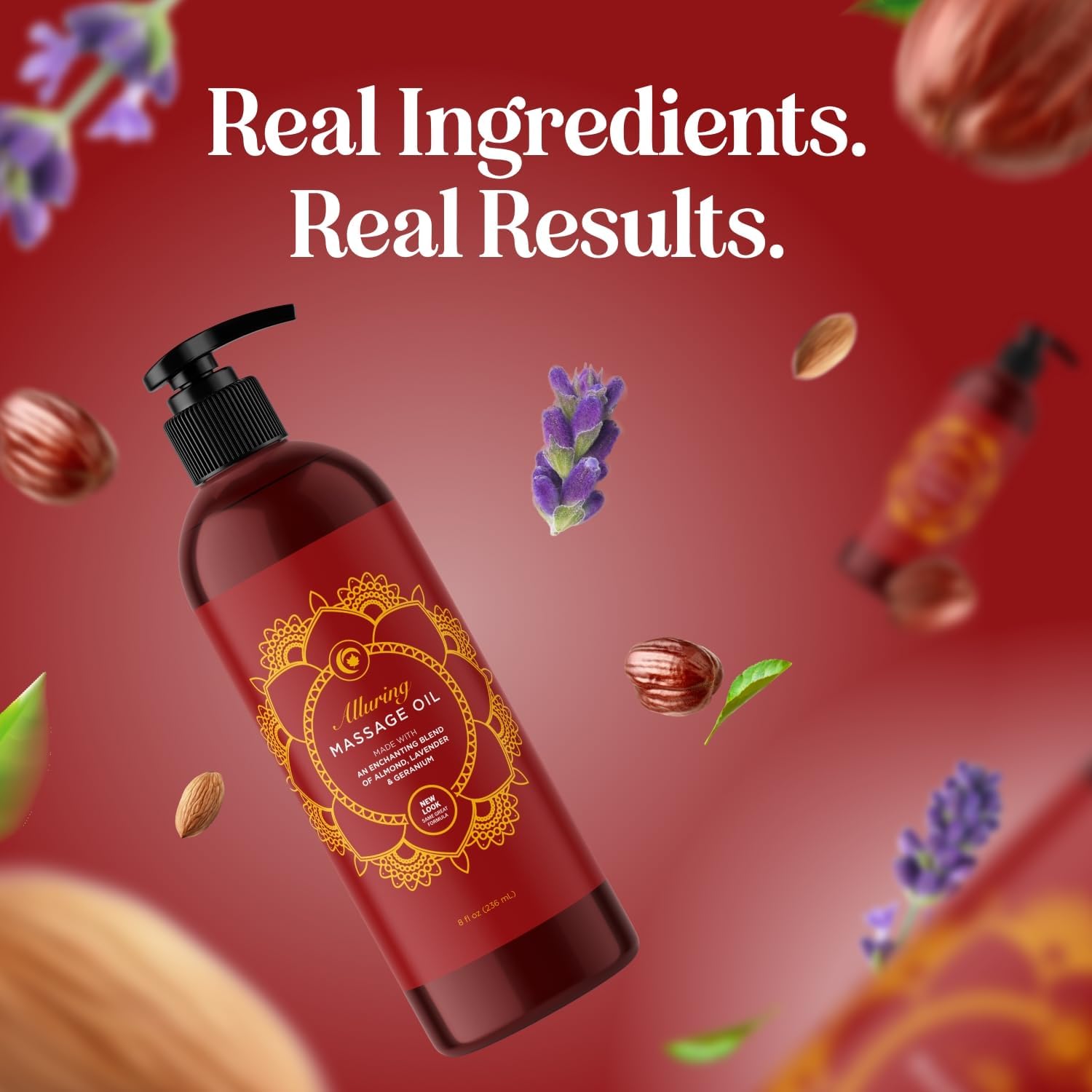 Relaxing Massage Oil for Massage Therapy - Aromatherapy Full Body Massage Oil with Enchanting Lavender Ylang Ylang Orange and Geranium Essential Oils - Naturally Scented Vegan Non GMO & Gluten Free
