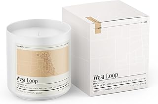 Vicinity West Loop, Hand-Poured Soy Candle | Chocolate, Vanilla & Walnut | 9 oz, 45-50 Hour Burn | Gift Ready | Woman-Owned