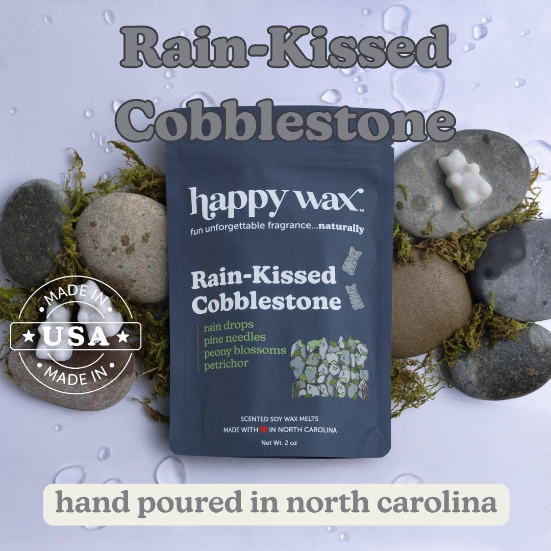 Happy Wax Fresh Spring Day Mix Premium Scented Natural, Non Toxic Soy Wax Melts – 6 Total Oz. of Scented Wax Melts Includes: Wildflower Meadow, Rain-Kissed Cobblestone and Golden Hour