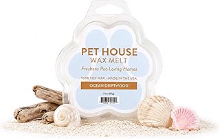 One Fur All Pet House Spring and Summer Wax Melts for Pet Odor, Natural, Plant Based Soy Wax Melts, Long Lasting Fragrance for Fresh Smelling Homes, Ocean Driftwood