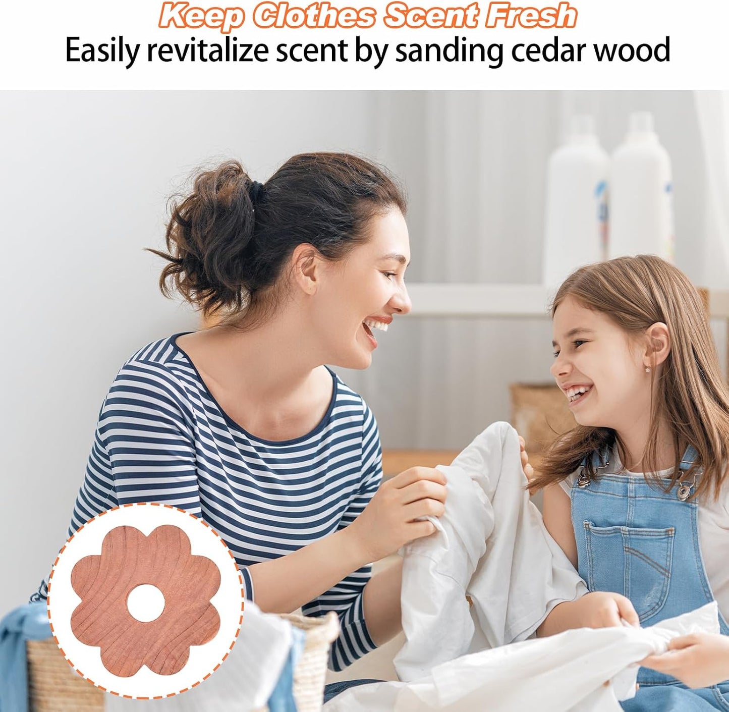 12 Pcs Cedar Blocks for Clothes Storage Flower Cedar Chips for Closets and Drawers Fresh Cedar Rings to Protect Your Clothes Aromatic Scent Cedar Planks for Closets Wardrobe Clothes Storage Freshener