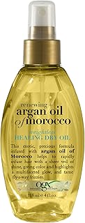 OGX Renewing + Argan Oil of Morocco Weightless Healing Dry Oil Spray, Lightweight Hair Oil Mist for Split Ends, Frizzy Hair and Flyaways, Paraben-Free, Sulfated-Surfactants Free, 4 Fl Oz