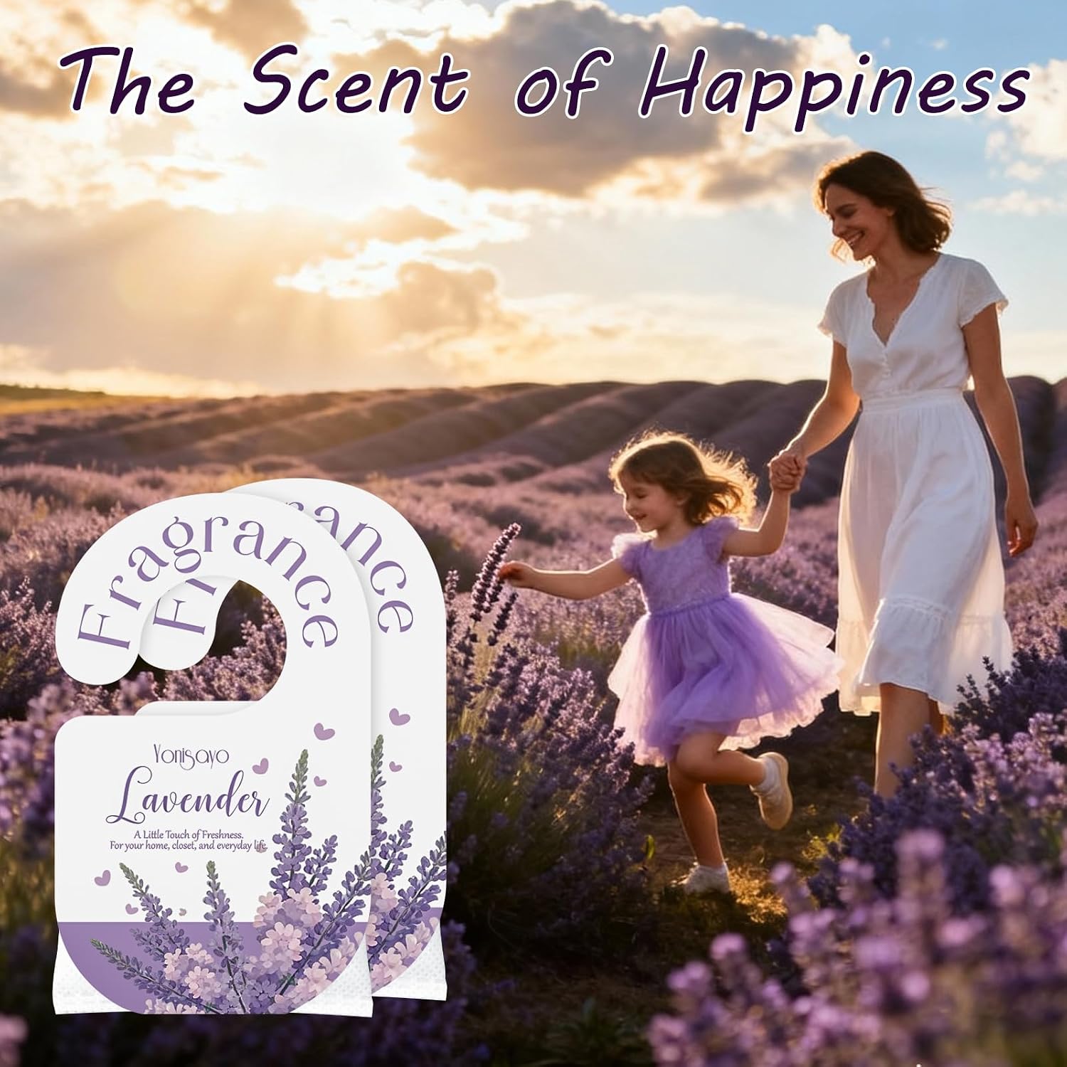 14 PCS Lavender Sachets Bags for Drawers and Closets, Long Lasting Scented Sachets Air Fresheners, Natural Odor Eliminator, Home Fragrance for Wardrobe, Shoe Cabinet, Car & Bathroom Potpourri Bag