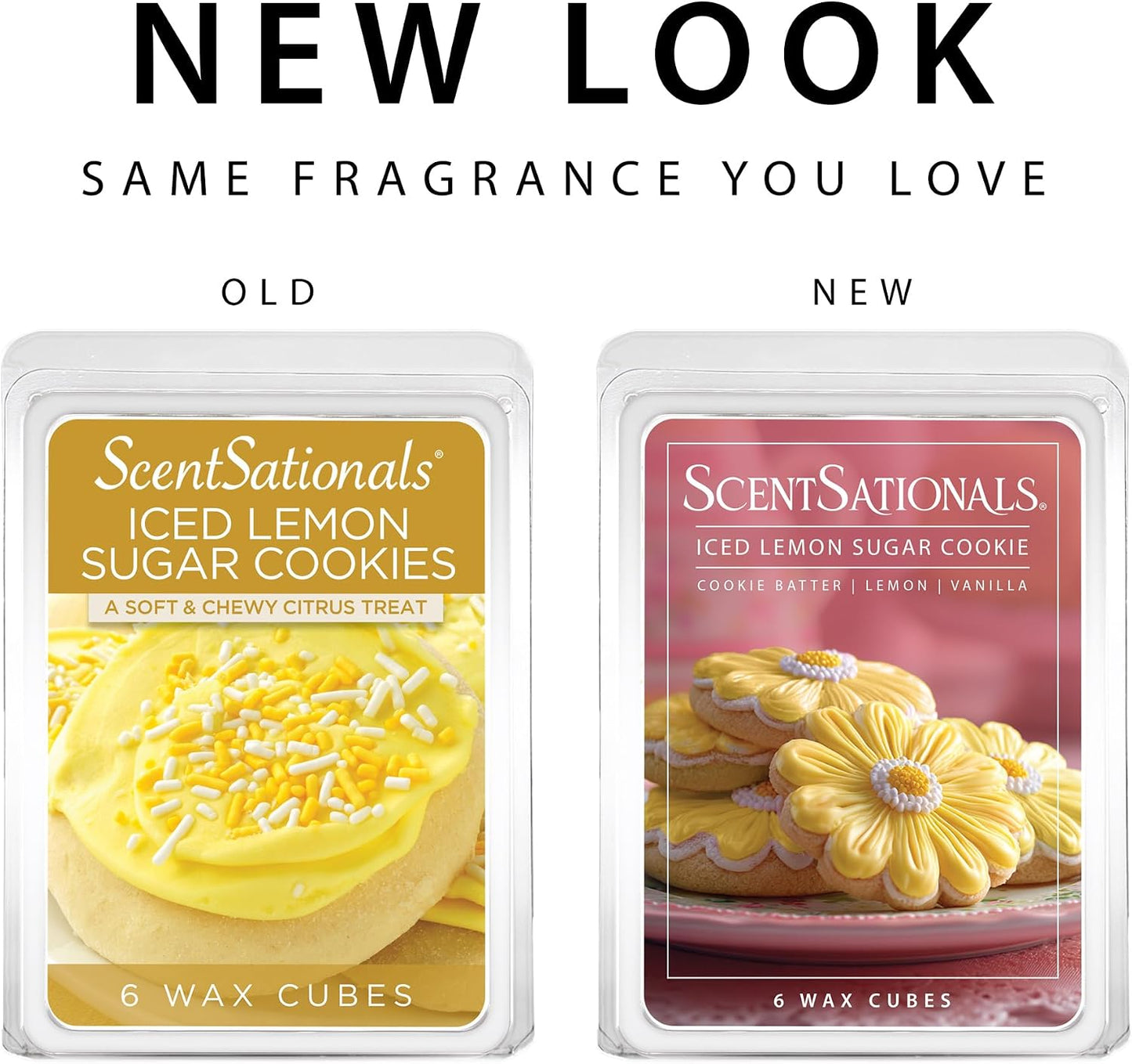 ScentSationals Iced Lemon Sugar Cookies Scented Wax Melts - Cookie Batter, Lemons, & Vanilla, 10oz (24 Cubes)