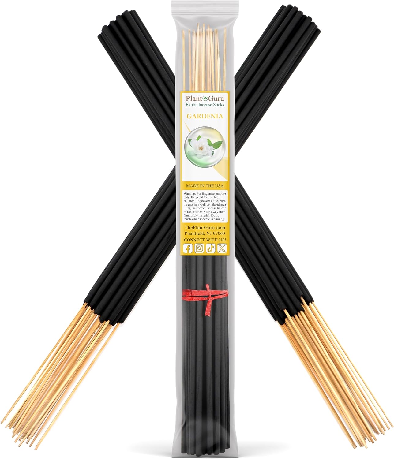 Gardenia Exotic Incense Sticks Jumbo 19 Inch Long - Bulk 1 Bundle 27 to 30 Sticks - Natural 19" Extra Large with A Smooth Aroma That Burns for 3 to 4 Hours Each.