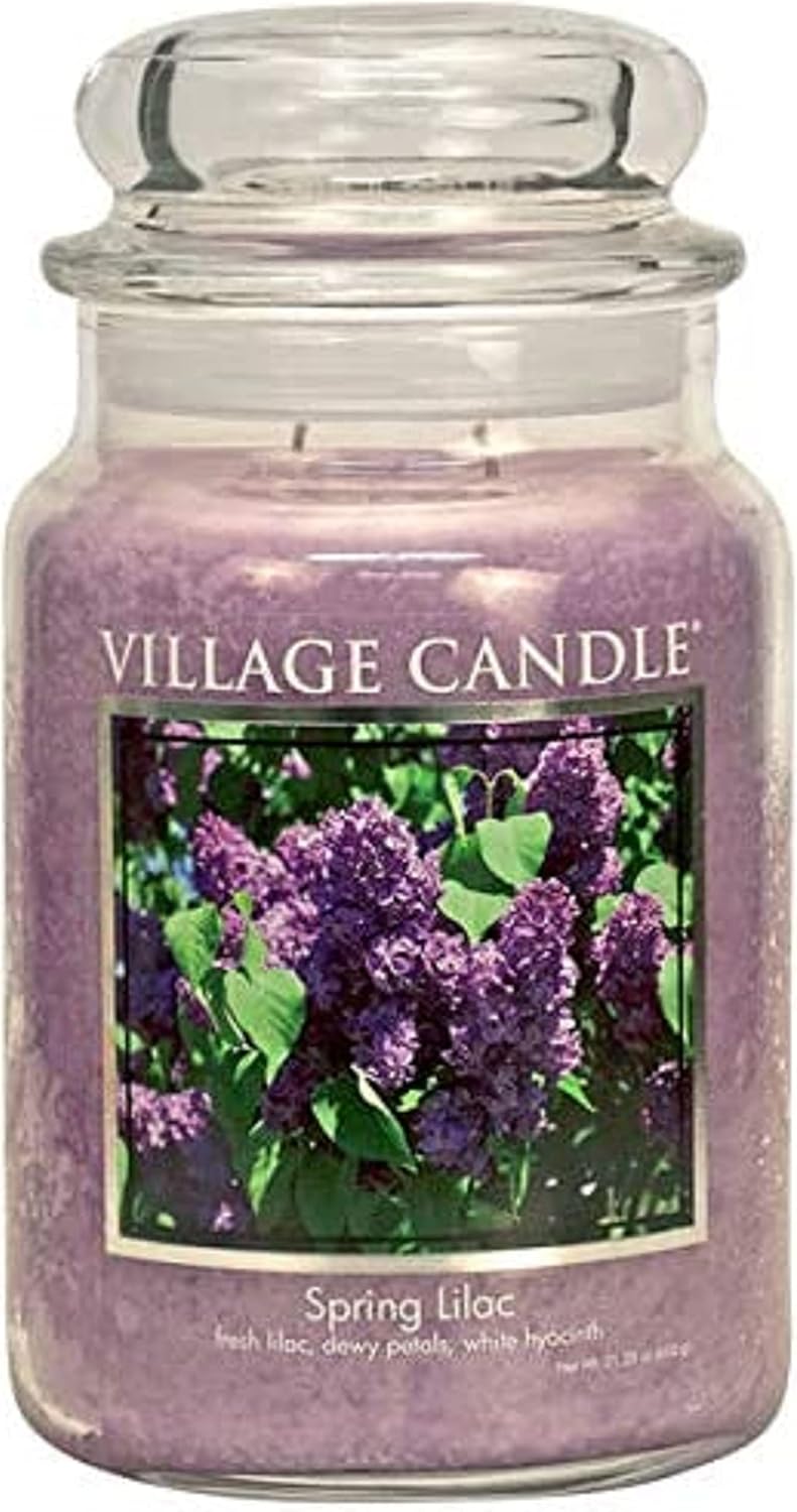 Village Candle Spring Lilac Large Glass Apothecary Jar