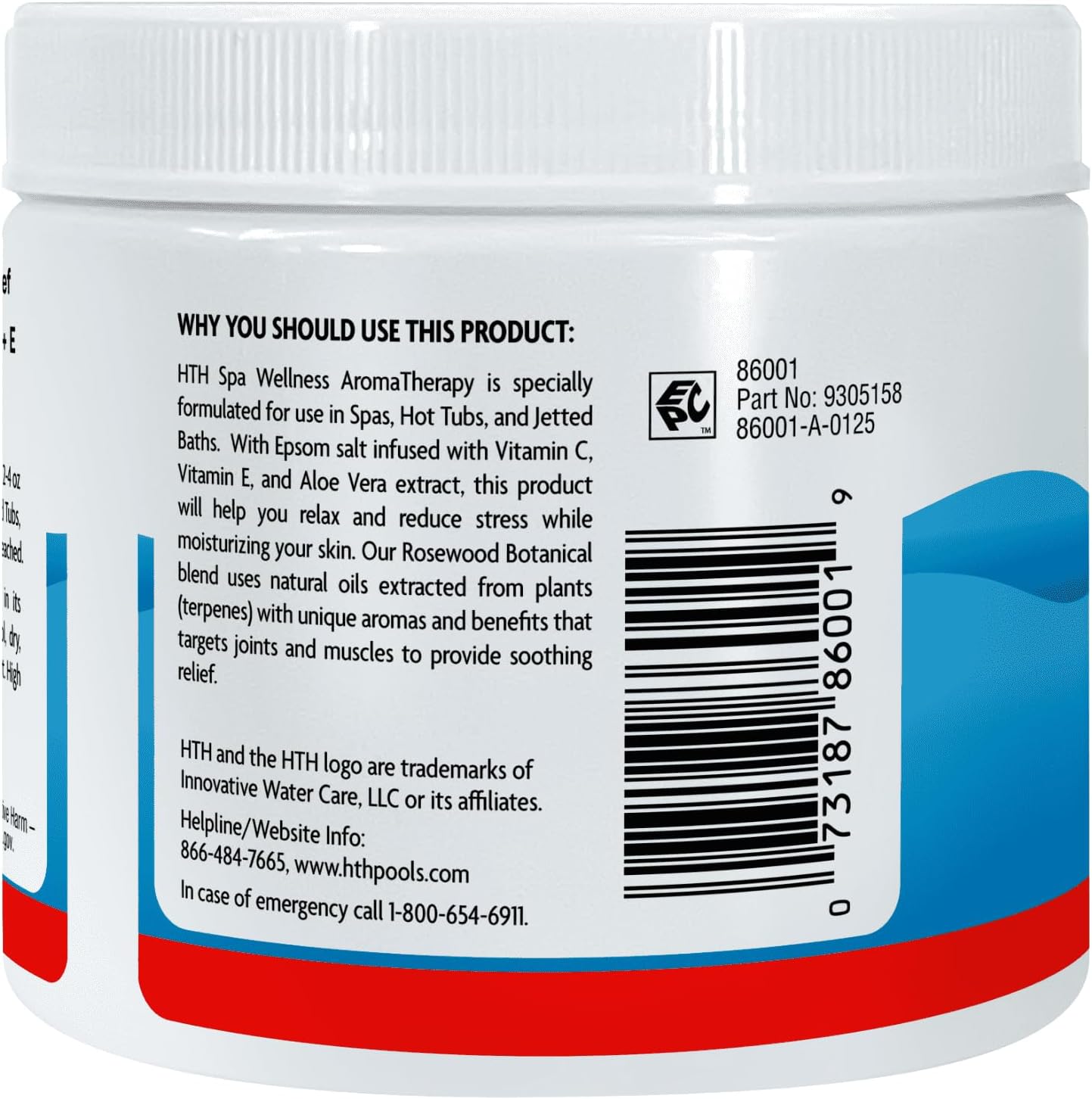 HTH Spa 86001 Wellness Aromatherapy Muscle & Joint Relief for Spas & Hot Tubs, 1lb