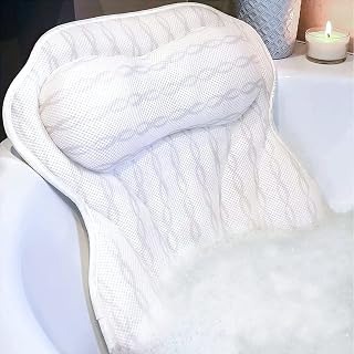 Luxury Ergonomic Bath Spa Tub Relax Pillow Cushion Headrest Neck Back Support