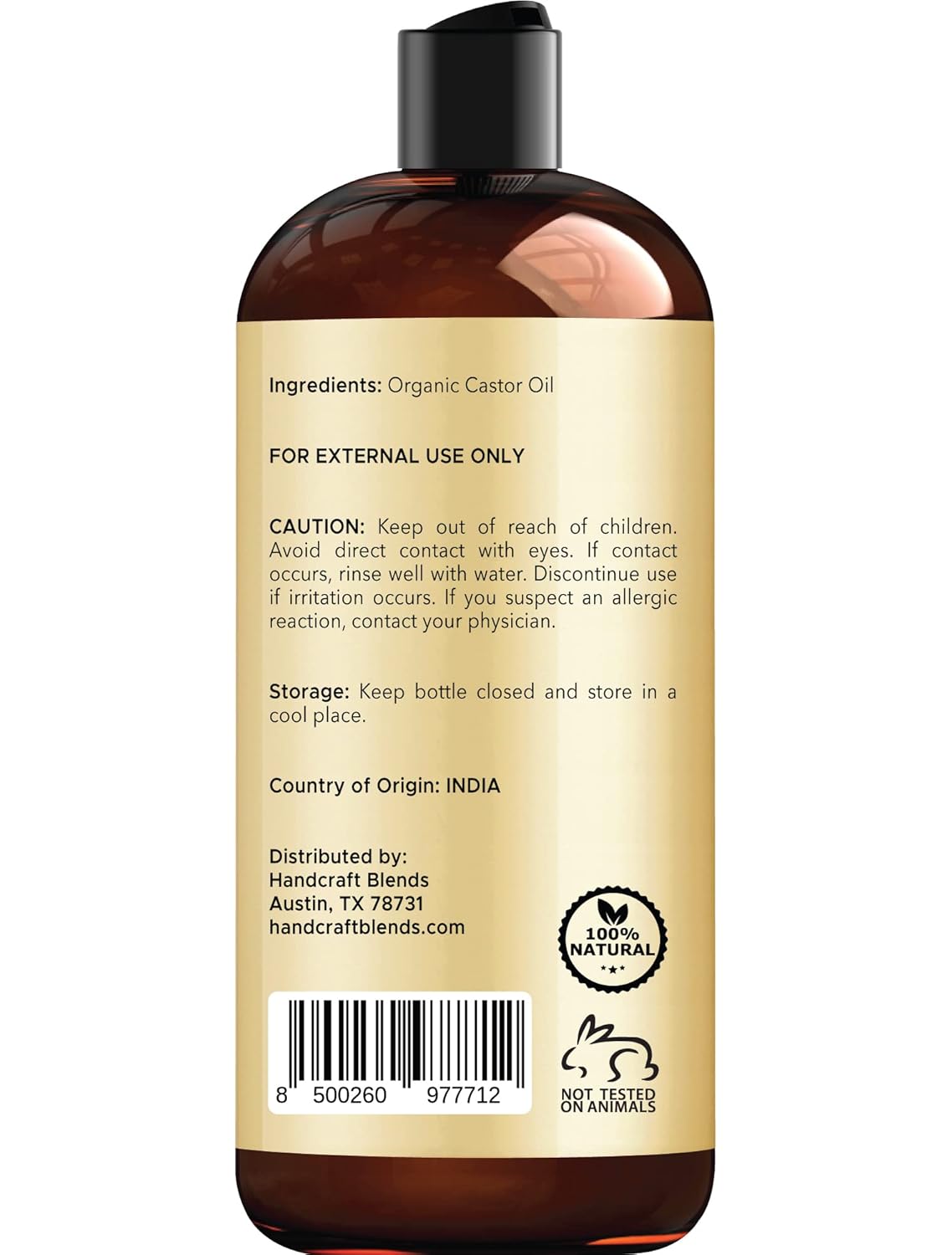 Handcraft Blends Rich Care Set: Organic Castor Oil and Apricot Kernel Oil – (2 x 16 Fl Oz) – 100% Pure & Natural – Carrier Oils for Hair, Skin, and Massage