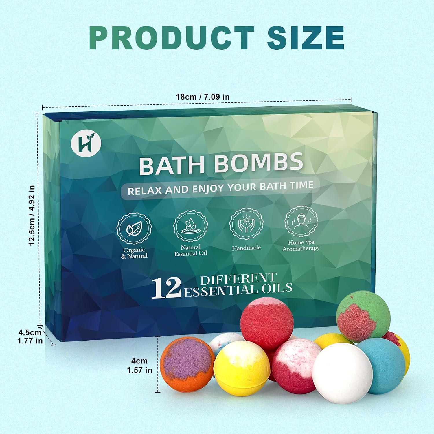 Bath Bombs Birthday Gifts for Women & Men Set, 12 Pack Handmade Natural Organic Bath Bomb with Shea Butter, Fathers Day Gift for Dad Husband from Wife Daughter, Spa Relaxing Self Care