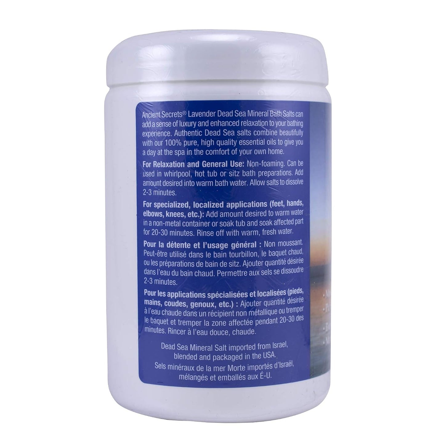 Ancient Secrets Mineral Baths, Aromatherapy Dead Sea, Lavender, 32 oz (2 Lbs) 908 G (Pack of 2)
