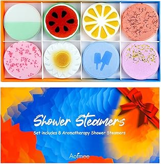 Aofmee Shower Steamers Aromatherapy - 8 Pack Shower Bombs Gift Set, Shower Tablets with Essential Oils for Relaxation, Valentines Day Gifts Self Care Gifts Spa Gifts Birthday Gifts for Women and Men