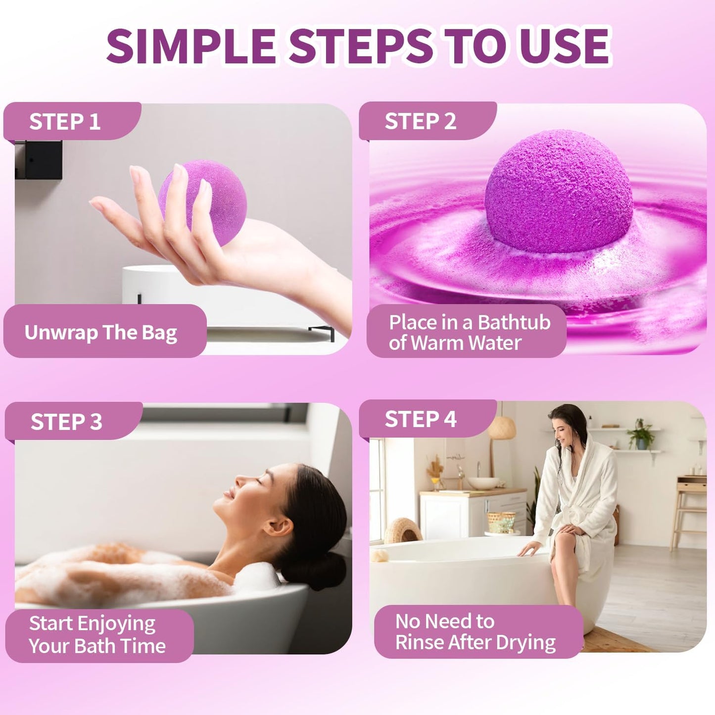 Bath Bombs for Women & Men Gift Set - 24 Pack | Handmade Natural Organic Essential Oil, Shea & Coco Butter Dry Skin Moisturize, SPA Relaxing Birthday Gifts for Wife, Her
