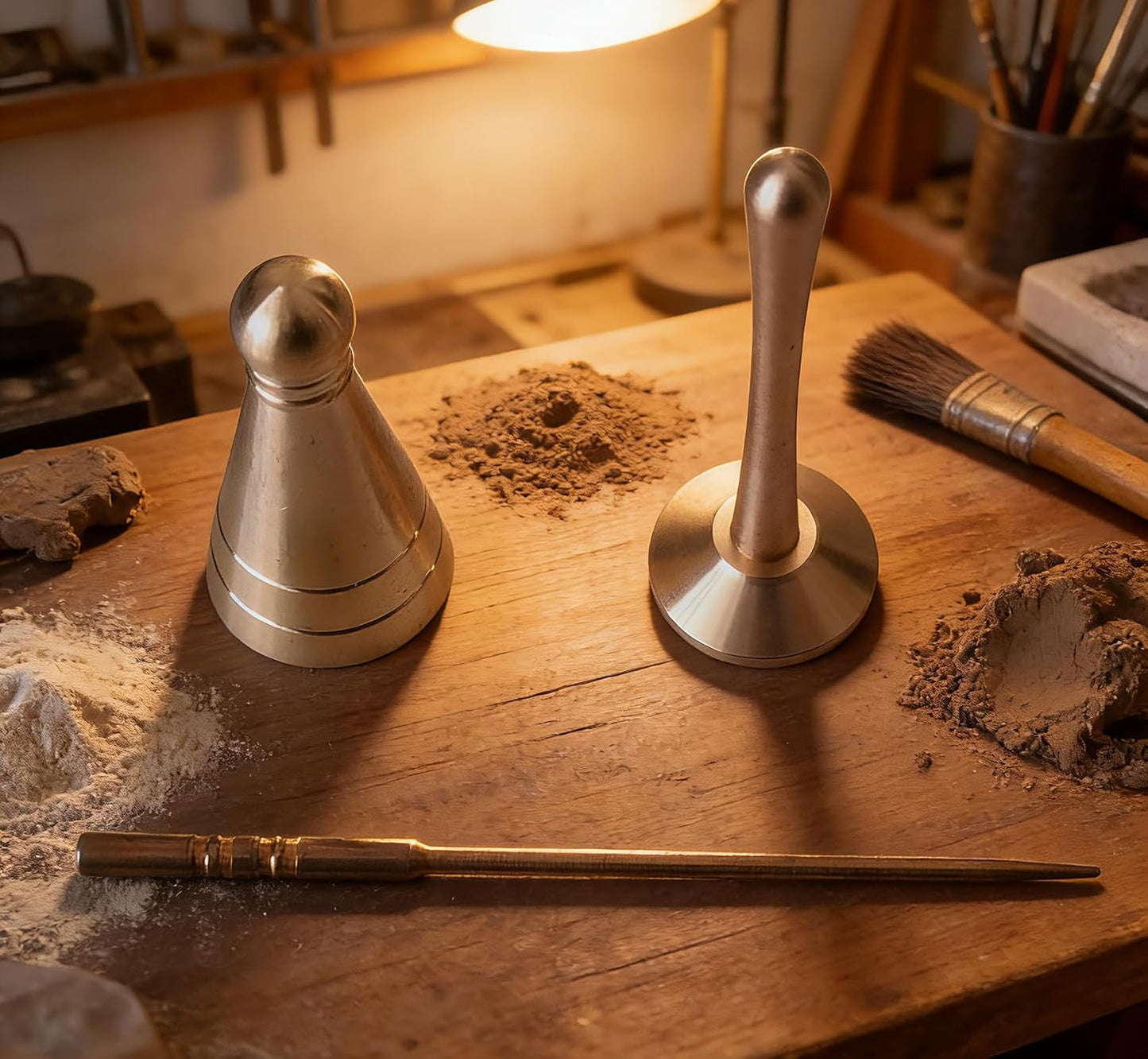 Backflow Incense Cone Making Kit, 3-Piece Set with Mold, Press, and Brass Needle, DIY Tower Incense Tool