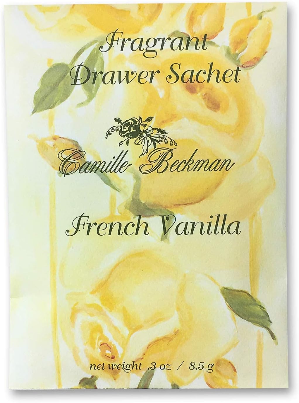 Camille Beckman Premium Fragrant Drawer Sachet, French Vanilla, 0.3 Ounce