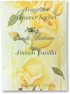 Camille Beckman Premium Fragrant Drawer Sachet, French Vanilla, 0.3 Ounce