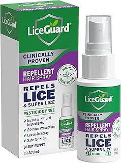 LiceGuard Lice Spray, 1 Fl Oz, Concentrated, Preventative Lice Treatment for Kids & Adults, Clinically Tested to Provide 24Hr Egg & Nit Protection, Made with Natural Ingredients, Gentle for Daily Use