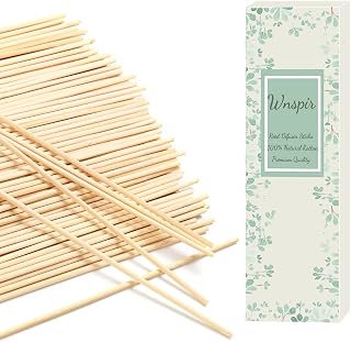 4mm Reed Diffuser Sticks,10 Inch Natural Rattan Wood Sticks,Diffuser Refills,Essential Oil Aroma Diffuser Replacements Sticks for Home,Office (Natural Color 4mm 10inch 80PCS)