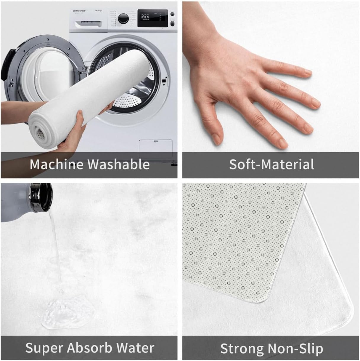 Funny Kitchen Decor Mat - Porch Outdoor Waterproof Soft Touch & Foot Warm Feel | Strawberry Premium Quality Bubble Bath Mat Tub Spa Massager I Love Sohil(65X90CM)