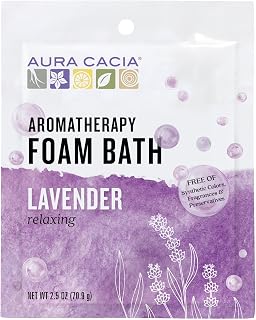 Aura Cacia Aromatherapy Foam Bath, Relaxing Lavender, 2.5 Ounce Packet (Pack of 3)