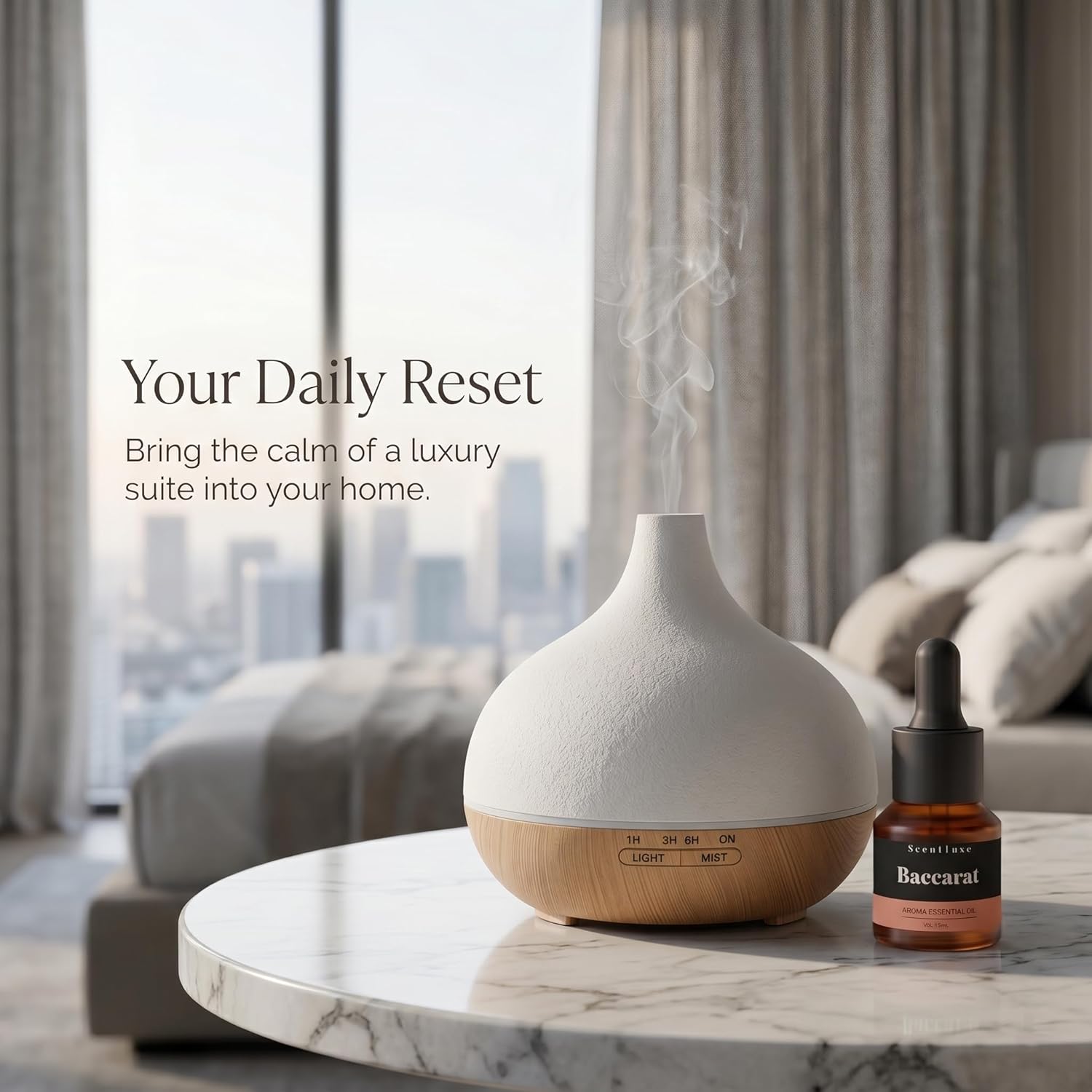 Hotel Diffuser Oil & Fragrance Scent Oil Inspired Baccarat - Essential Oil Blend for Home HVAC, Cold-Air & Ultrasonic Diffusers 15mL Glass Dropper Bottle with Luxury 5-Star Hotel Aromatherapy