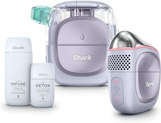 Shark FacialPro Glow at-Home Hydro-Powered Facial System with DePuffi Hot & Cold Therapy – Professional Spa Skincare Device for Pore Cleansing, Hydration, & Radiant Glow, Lilac, FH320PL