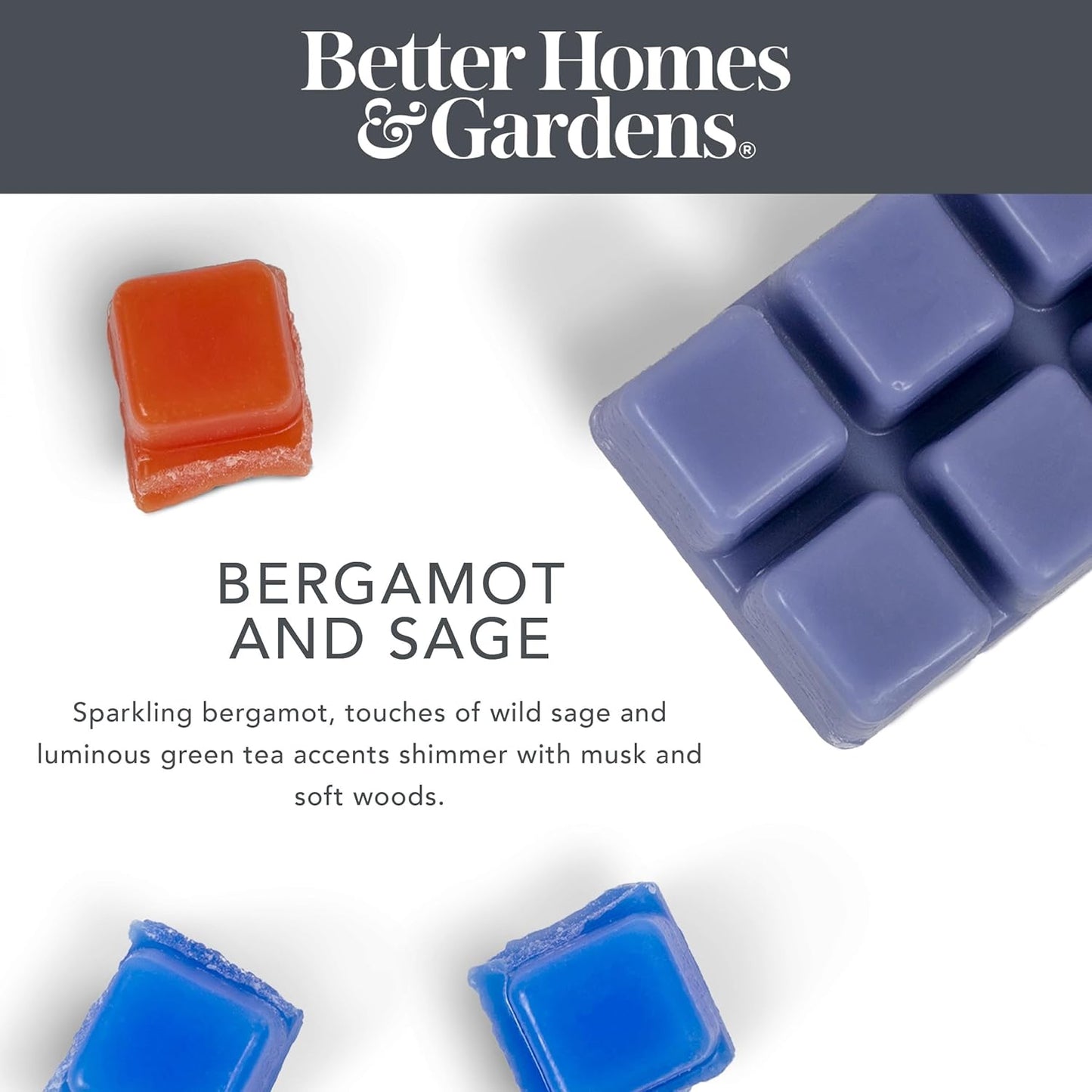 Better Homes and Gardens Scented Wax Cubes 2.5oz 2-Pack (Bergamot and Sage)