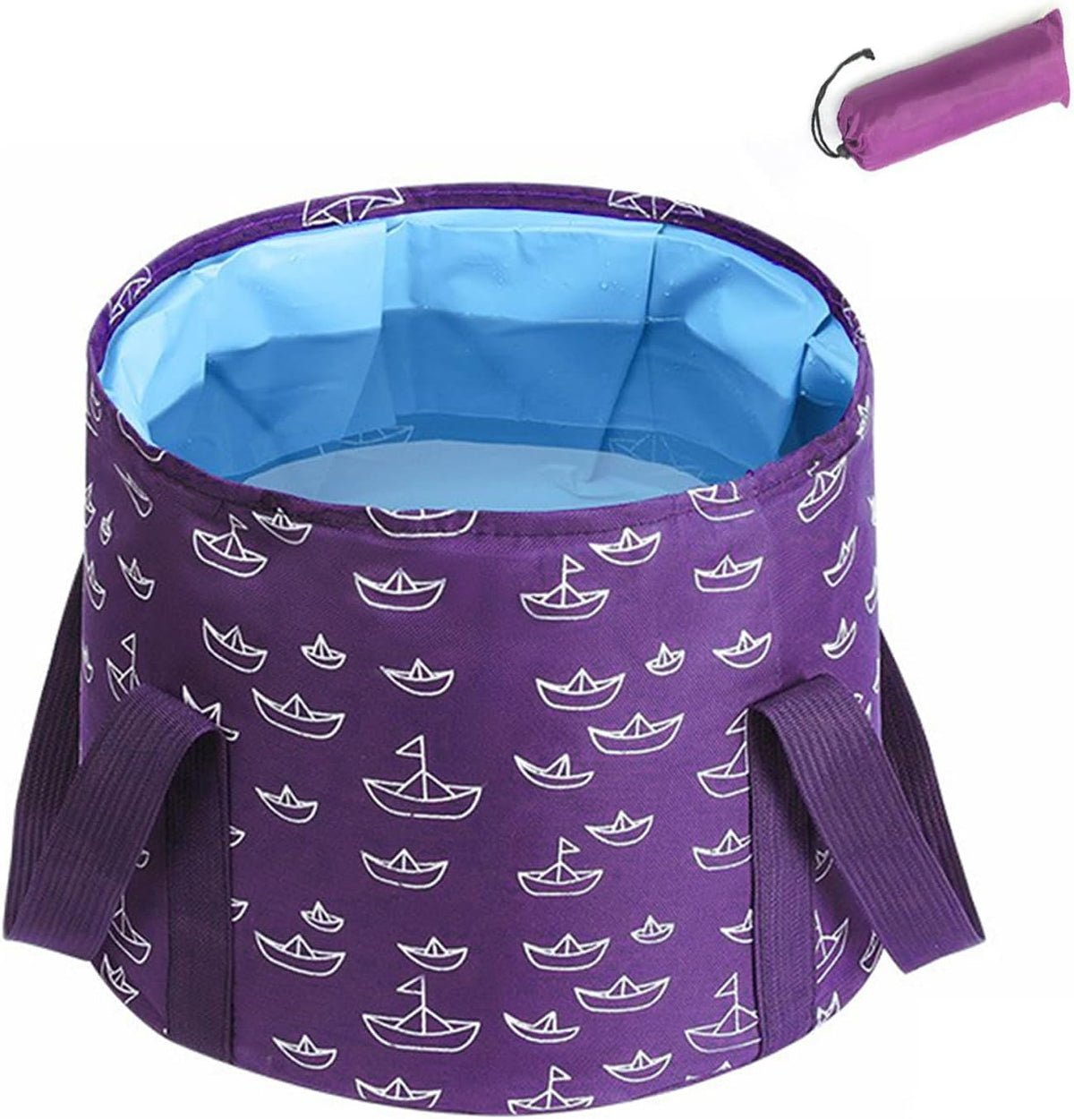 Collapsible Bucket for Soaking Feet, Purple Portable Travel Foot Bath Tub, Foot Soaking Bath Basin Portable, Foot Spa Soaking Feet Home Pedicure Basin Outdoor Camping