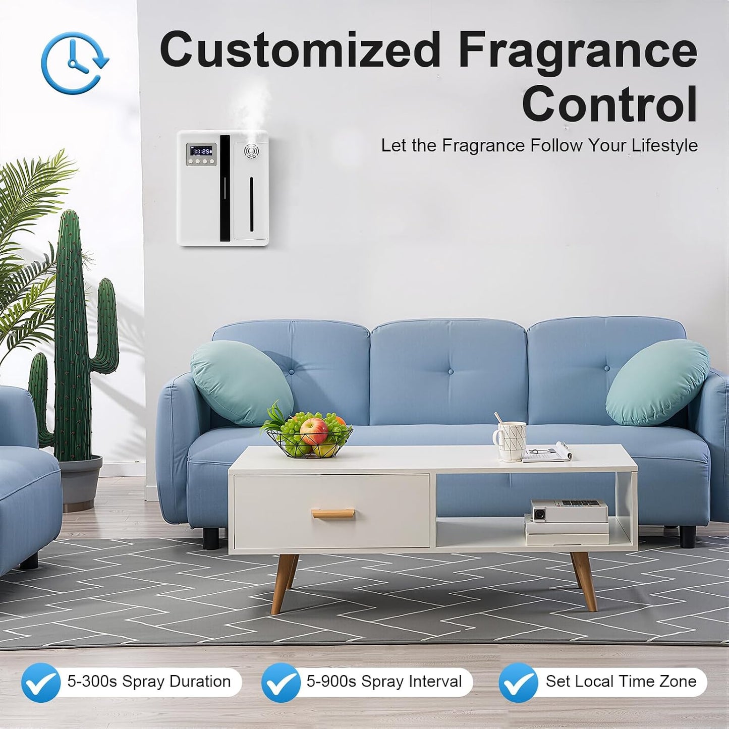 Home Hotel Aroma Fragrance Machine Scent Diffuser 200ml Aroma 360 Waterless Diffuser Essential Oil Diffuser Air Diffuser Hotel Collection Diffuser Smart Scent Air Machine for Home Hotel