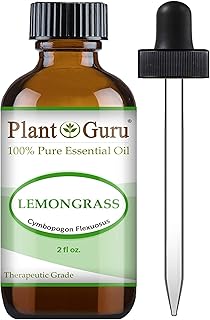 Lemongrass Essential Oil 2 oz 100% Pure Undiluted Therapeutic Grade for Aromatherapy Diffuser, Natural Healthy Skin, Body and Hair Growth